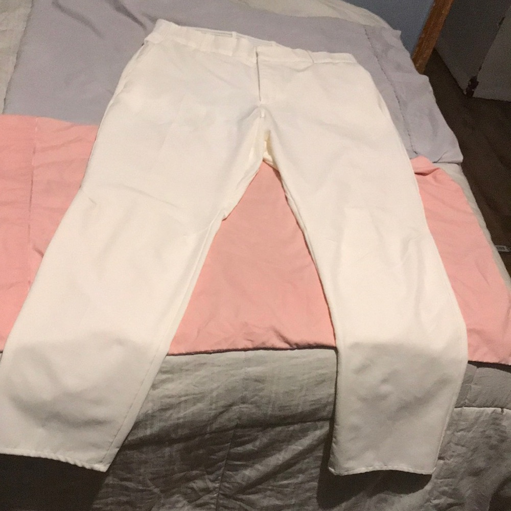 Mens white Nike Dri-Fit golf pants